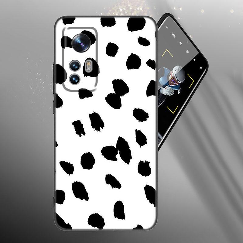 Black And White Dalmatian Cow Zebra Texture Case For Xiaomi Mi 10T 11i 11T Note 10 11 Lite NE POCO F3 M3 X3 GT NFC M4 X4 Pro 5G