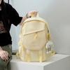 Schoolbag Large capacity junior high school student schoolbag Korean version Mori Harajuku light backpack versatile solid color tooling bag 1011