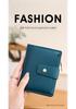 Women's RFID Soft Leather Short Wallet - Lychee Pattern, Zipper Closure, Card Holder, Fashionable Design