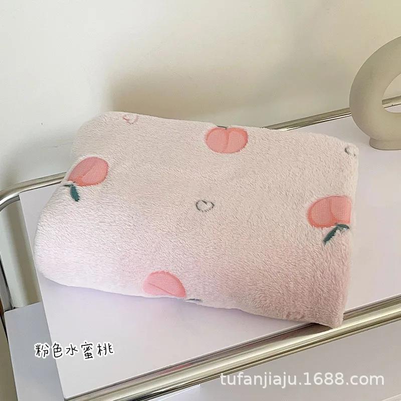 

Blanket Quilt Office Nap Blanket Air Conditioning Quilt Coral Fleece Small Blanket Student Dormitory Baby Blanket Autumn Winter 70x100cm
