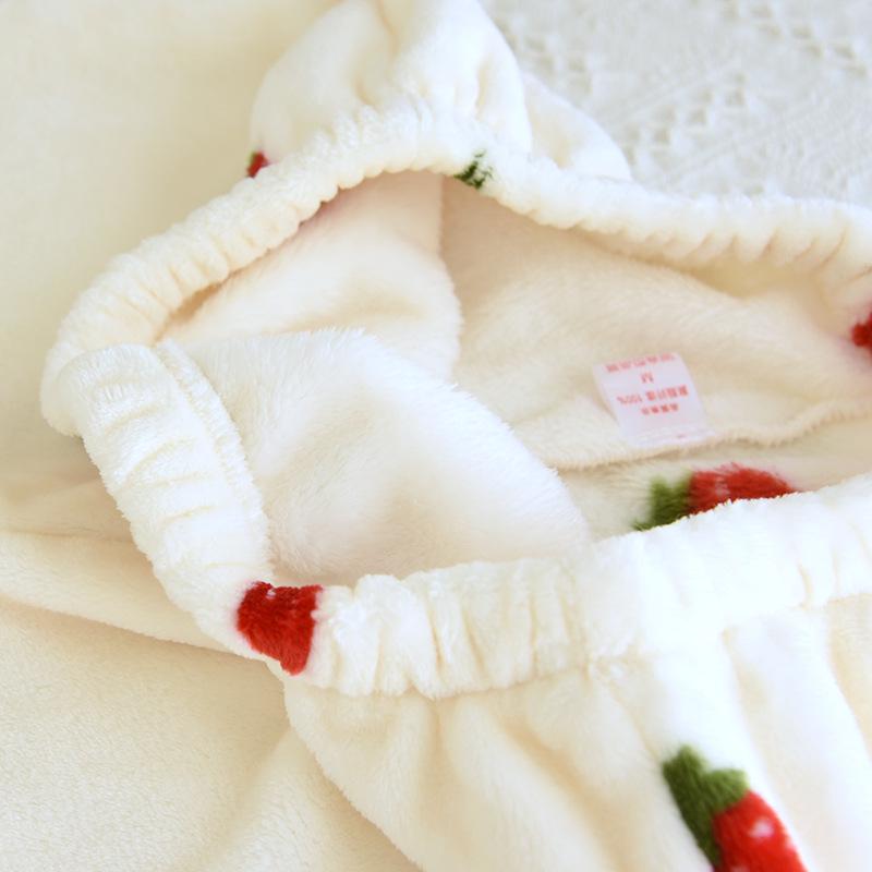 Women's Thick Flannel V-Neck Pajama Set - Warm Long Sleeve Cardigan Style for Home or Outdoors