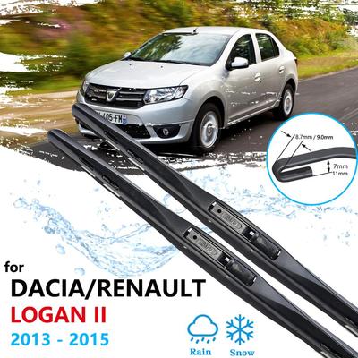 Car Front Wiper Blades for Dacia Renault Logan 2 2013 2014 2015 II Windscreen Windshield Brushes Washer Car Accessories