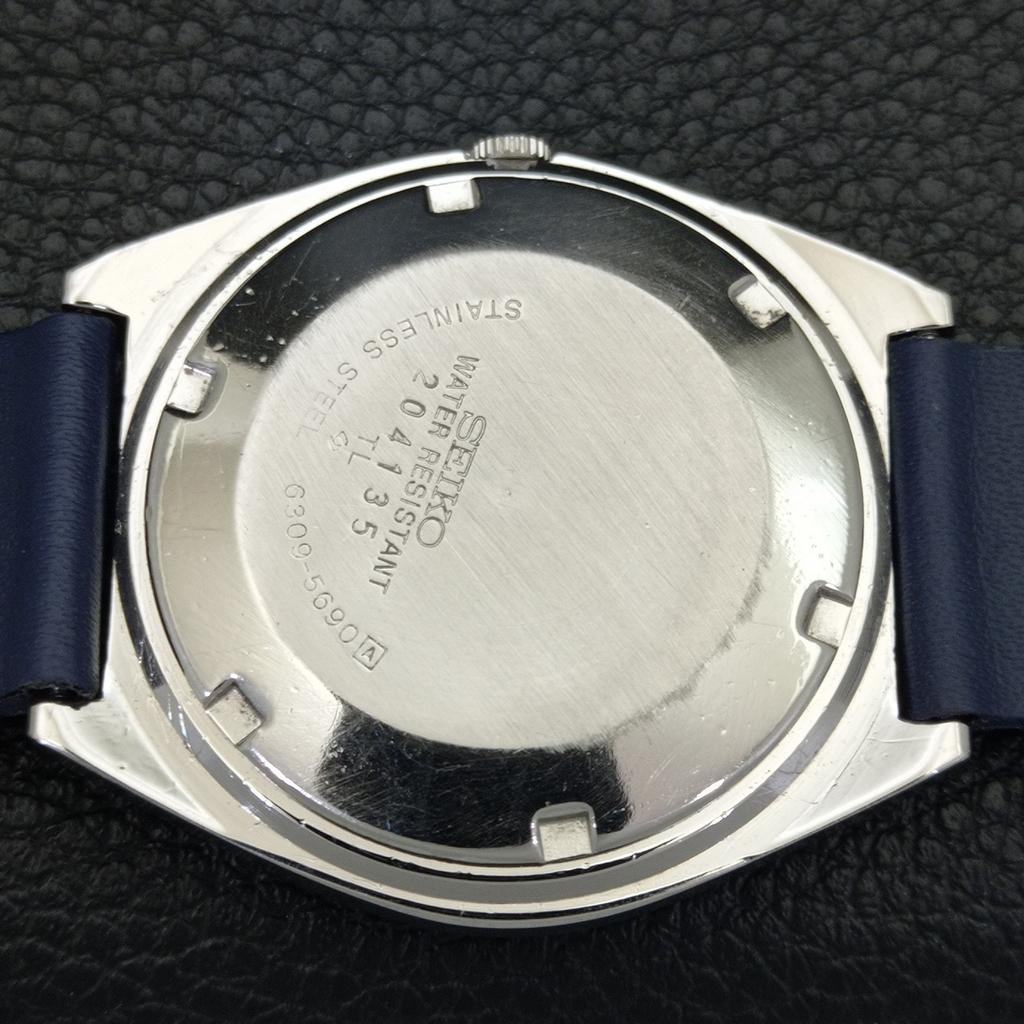JAPAN VINTAGE SEIKO 5 AUTOMATIC 6309A MENS BLUE COLOR DIAL WATCH A701570-5 R206b-a701570