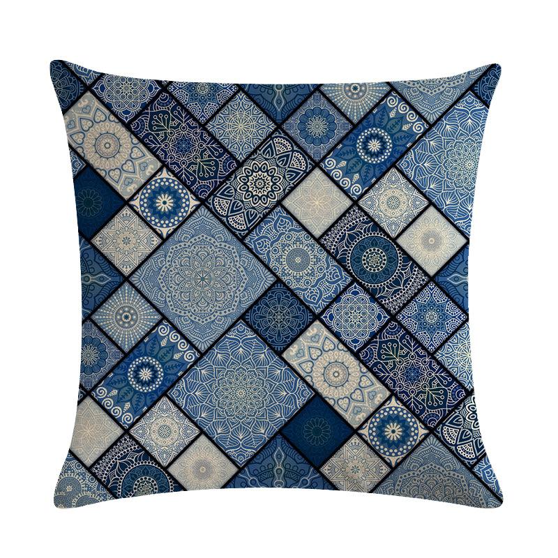 Mandala Pillowcase Square Cushion Cover Pillow Double Sided Ethnic Flower Bohemian Office Sofa Pillow