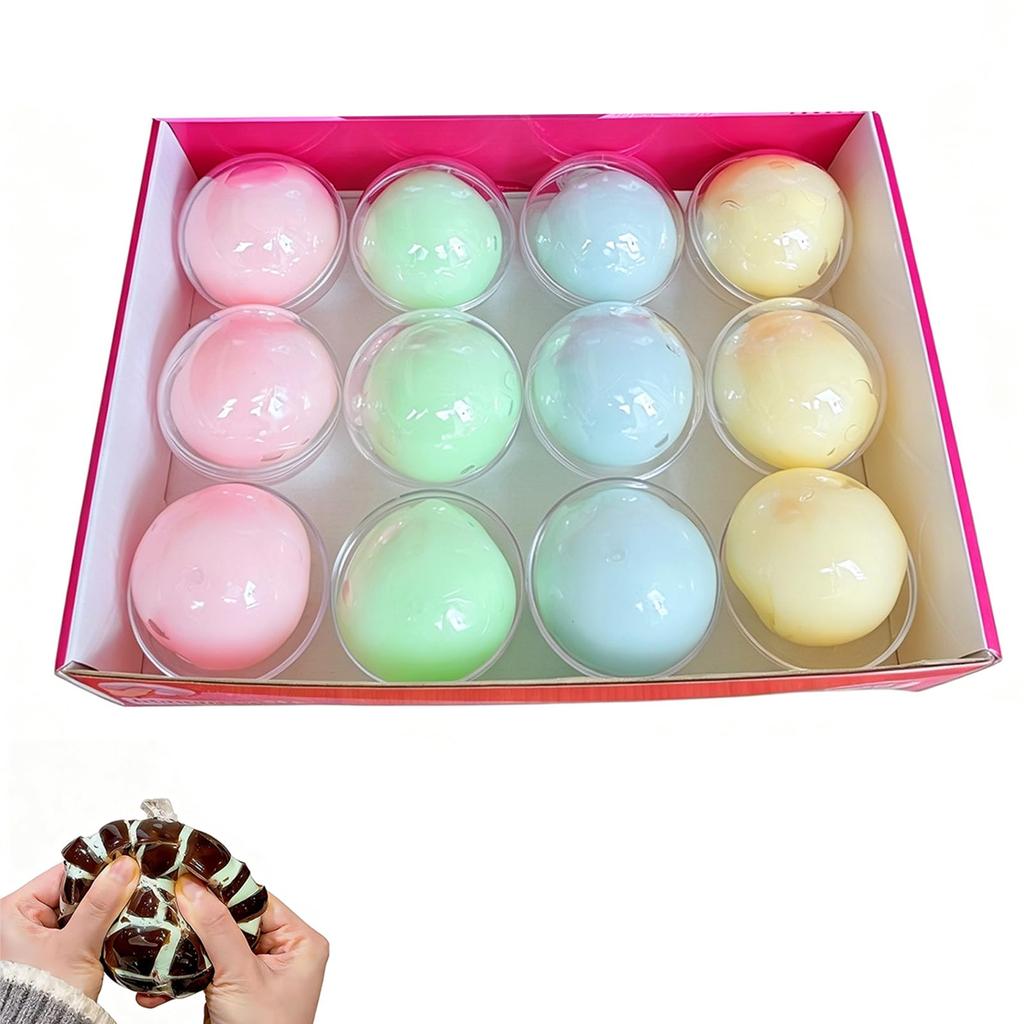 Set of 12 Handmade Crunchy Textured Sensory Balls for Stress Relief and Tactile Play Suitable for Adults and Children