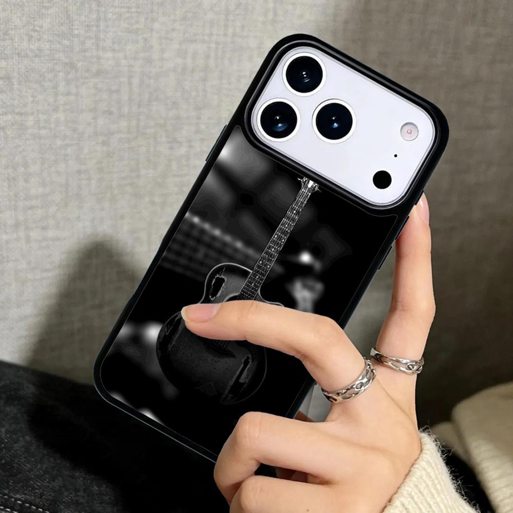 Hülle Case für iPhone 17 Air 16 Pro Max 15 Plus 11 13 Mini 14 12 Rückseite Handyhülle Musik Gitarre