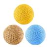 Jute Ball Cat Toy with Large Self-Entertainment Ball Squeaker Extra for Teething Biting Natural Sisal Toy