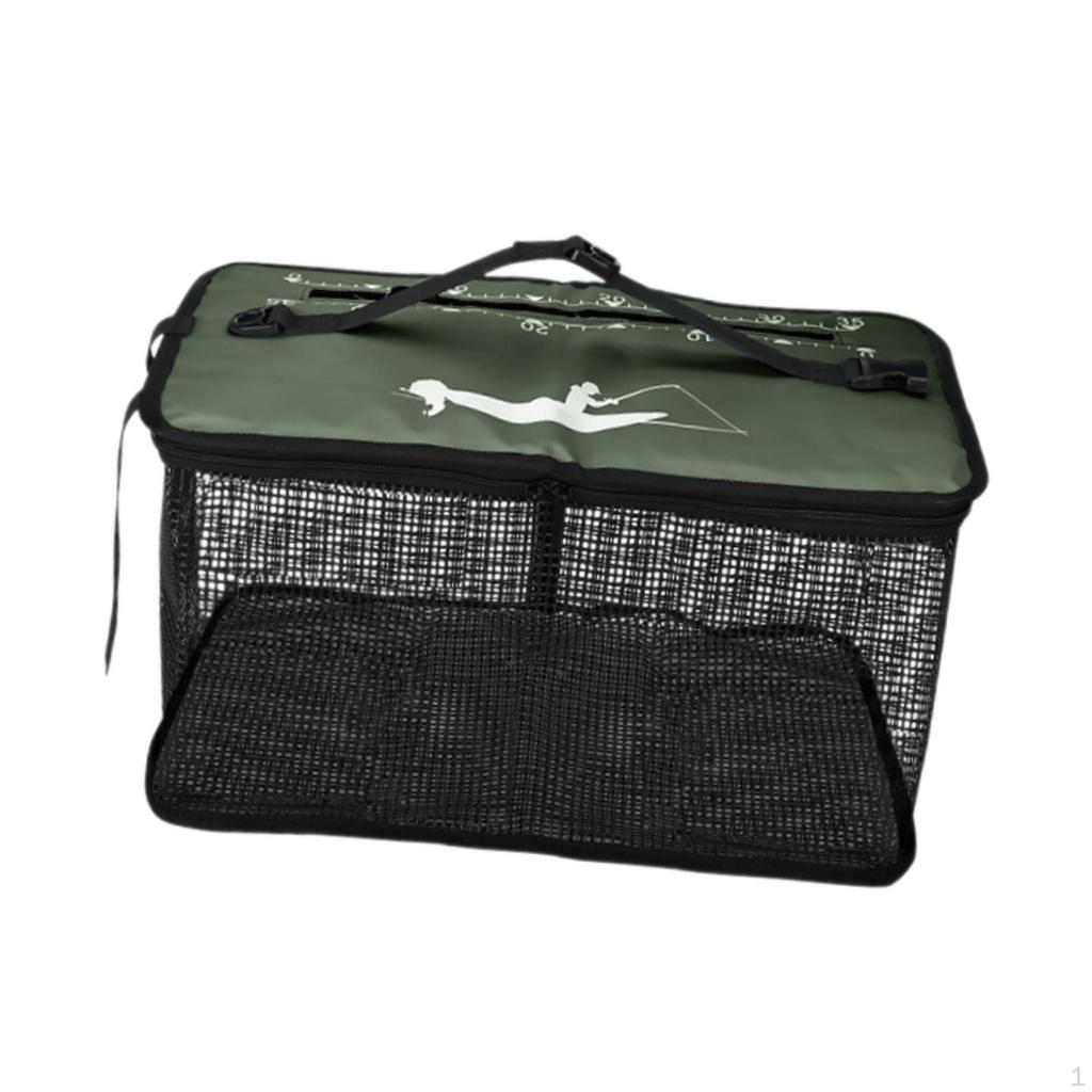 Fish Protection Net Collapsible Cage Convenient Easy Carrying Basket Fishing Bucket for