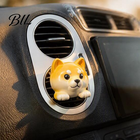Car Vent Air Freshener Cute Pet Clip, Elephant/Dog/Lamb/Hippo/Penguin Dashboard Accessories Trim Resin Diffuser for Auto Interior Decoration Scent