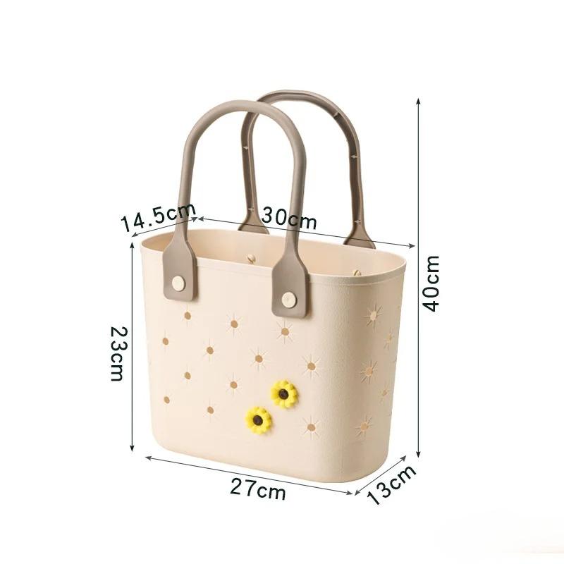 Portable Picnic Basket Bathroom Storage Organizer Waterproof Outdoor Basket Multi-purpose Storage Creative Home Organizer