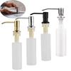300ML Kitchen Sink Soap Dispenser Black ABS Dispenser Detergent Liquid Soap Lotion Dispensers Stainless Steel Head Reusable Tool