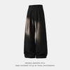 Three-dimensional segmentation structure waist pleated casual pants men's spring texture solid color silhouette loose straight long pants