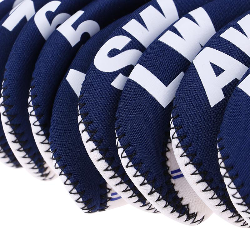 10Pcs/Set Golf Club Iron Head Cover Protector Neoprene Golf Protective Headcover