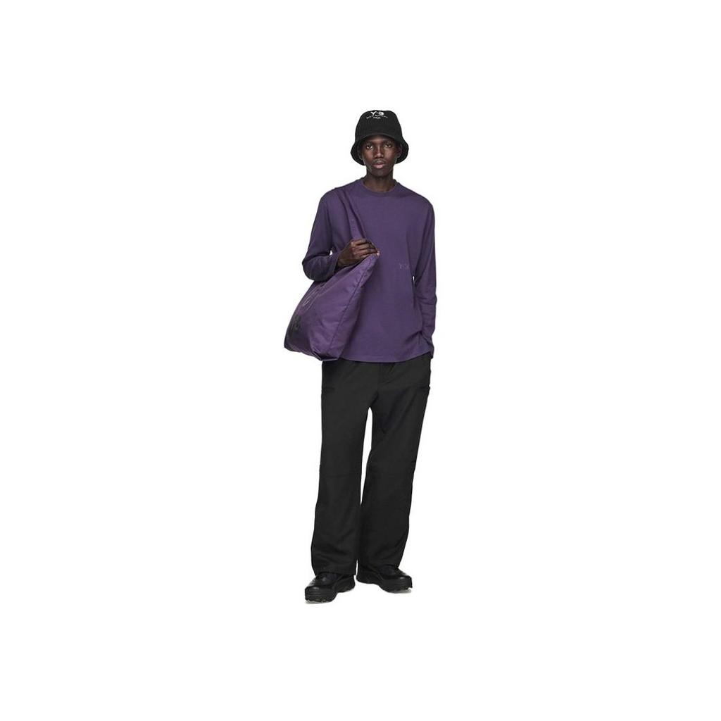 Y-3 Minimalist Fashion Urban Long Sleeve T-Shirt Men Tops Crystal-Purple KA9778