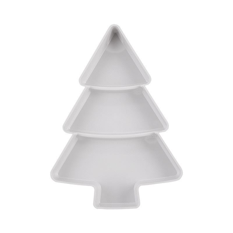 Christmas Tree Fruit & Snack Bowl: Compartmented for Seeds & Dried Fruits