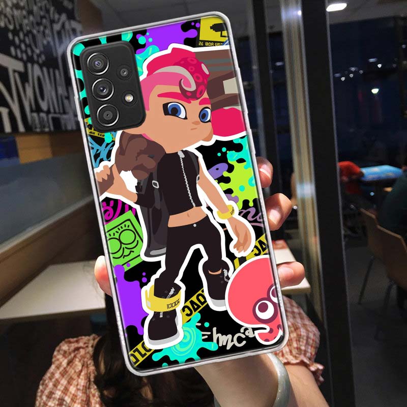 Game S-Splatoons Phone Case for Samsung A54 A57 A37 A17 A14 A15 A12 A24 A34 A55 A35 A25 A52S A07 A05S A04S A22 A32 A72 Galaxy No