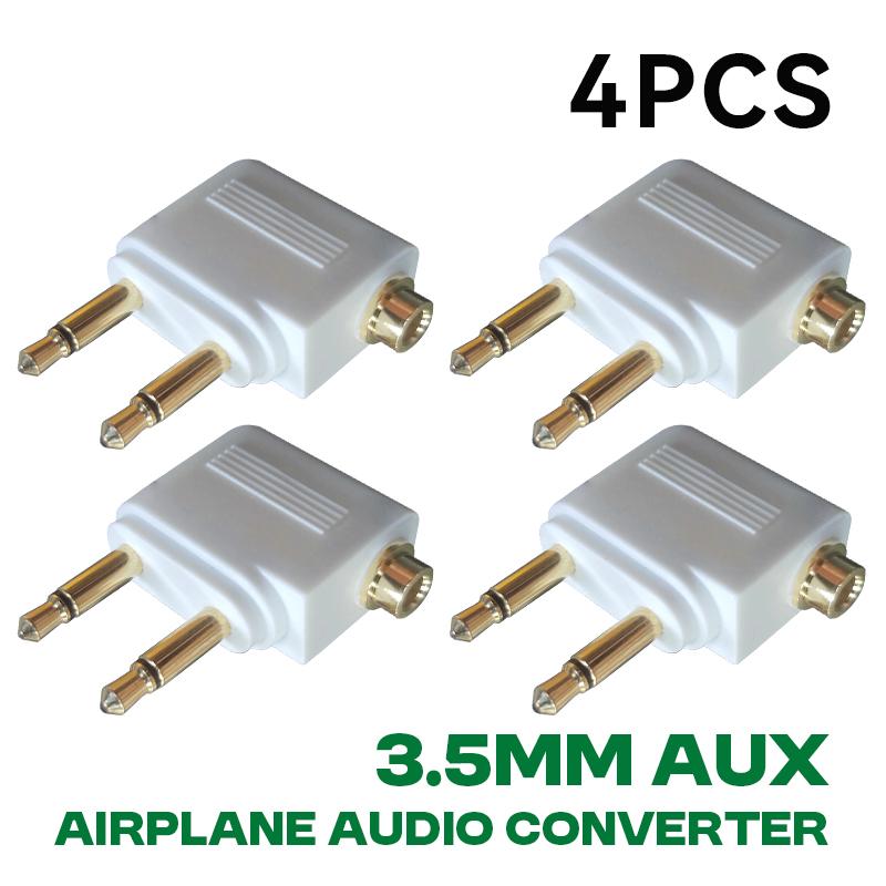 1-10 PEZZI Adattatore Audio per Aereo Spina AUX da 3,5 mm Convertitore Audio per Cuffie Auricolari da Aereo Per Cuffie da Viaggio Aereo Vendita all'Ingrosso