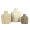 New White Gray 14.5x14.5x18cm Art Ceramic Vase for Indoor Home Decoration Wedding Transparent
