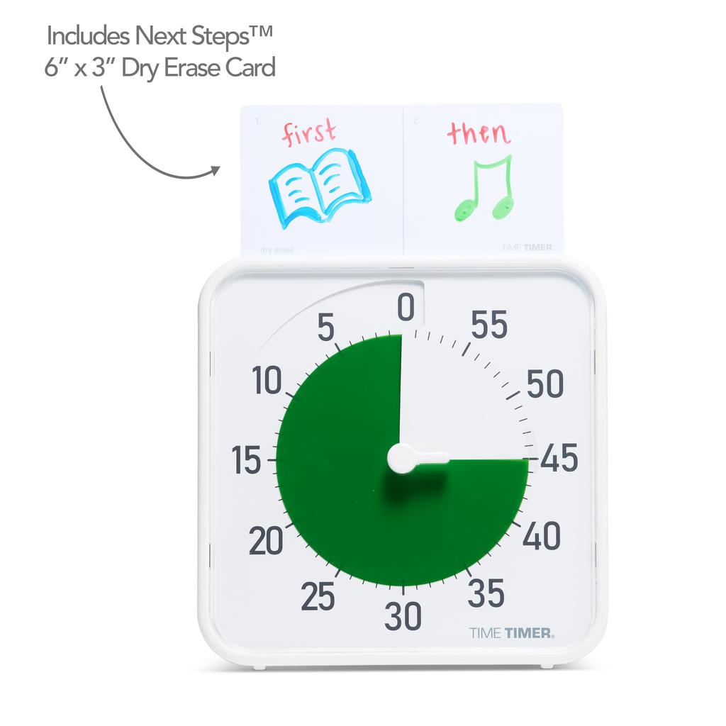 TIME TIMER 19cm time 60-minute timer, white/green, management/learning timer, TT08C-WHT-GR-W (genuine product)