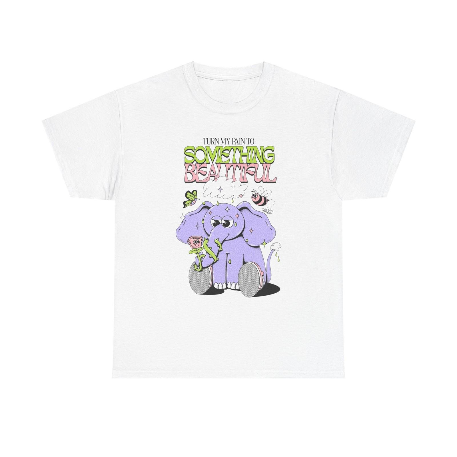 Turn Pain Into Something Beautiful Graphic T Shirt Mens Womens Tees Top Unisex Heavy Cotton Tee 2XL