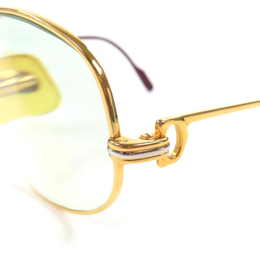 Very Good Cartier Glasses Trinity Logo Metal gold mens Used