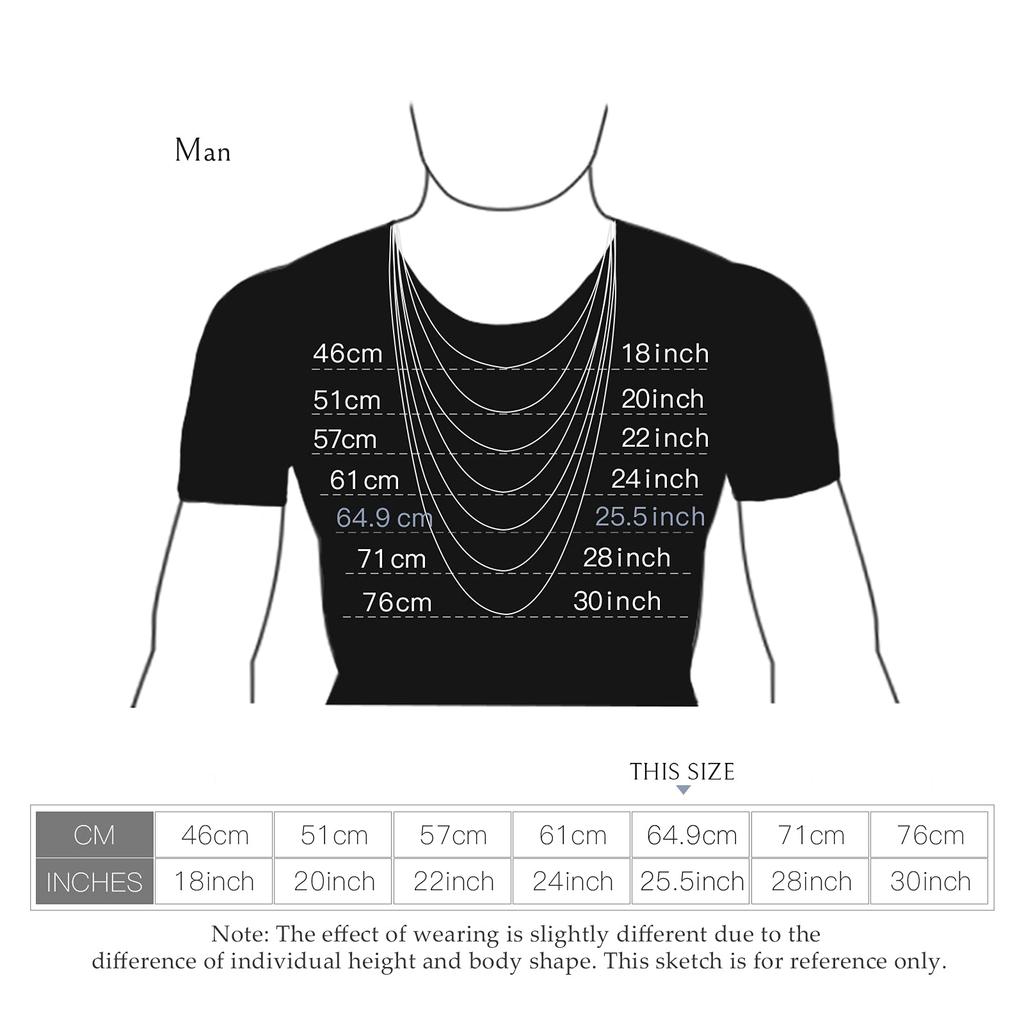 [AWNL] Men's Kunai Necklace, Silver, Venetian Chain, 18K White Gold Coated, 925 Sterling Silver, Esoteric Buddhism, Protection from Evil, Amulet