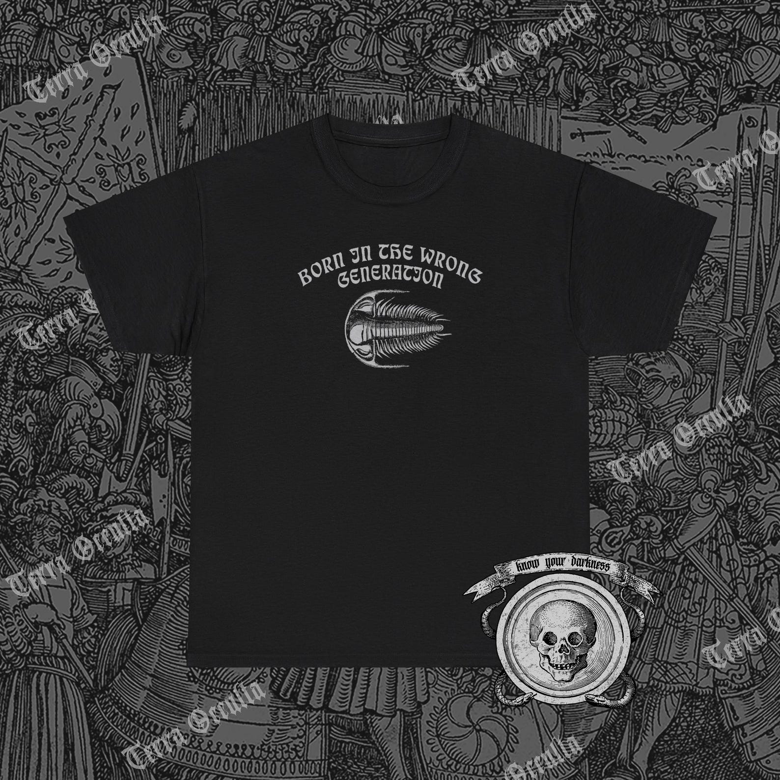 Trilobite Shirt, Born in Wrong Generation, Precambrian, Fossils, Prehistoric M