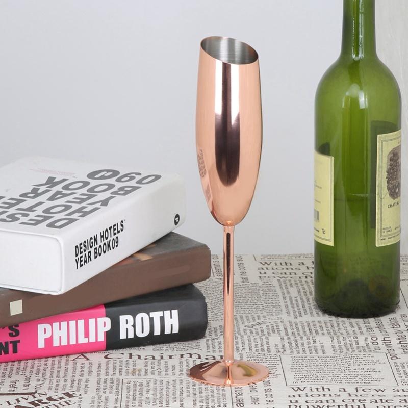 304 Roestvrij Staal Rode Wijnglas Cocktail Champagneglas Kelk Barbenodigdheden Roségoud