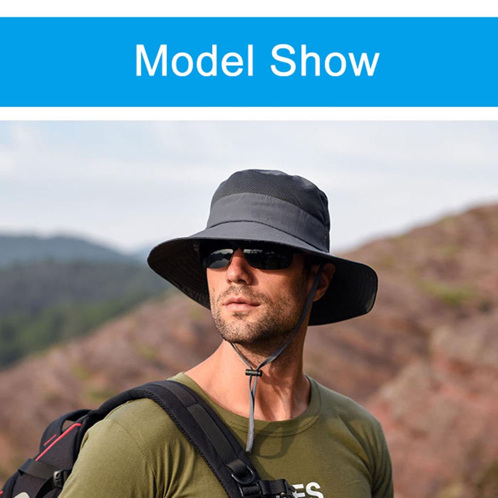 Sombrero de pesca con protección UV para hombres y mujeres, protección solar de verano al aire libre, sombrero de ala ancha impermeable