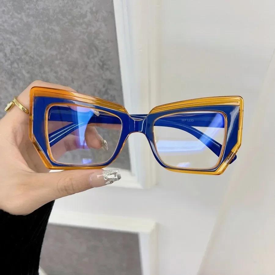 Retro Square Light Eyeglass Frame Women Men Transparent Unisex Glasses For Female Male