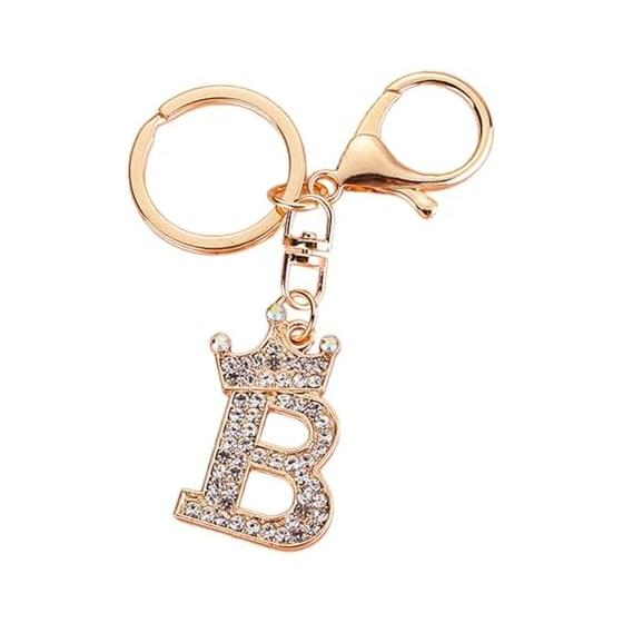 [Moerstar] Bag Charm Initial Charm Keychain Accessory Women s English Souvenir Key Chain Key Holder Initial Bag Charm