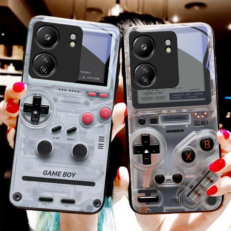 Console di Gioco Per Xiaomi Redmi 13C Note13 12 Pro Plus 5G Note 9 13T Pro POCO X6 F5 F6 Custodia Nera in Vetro Temperato per Telefono