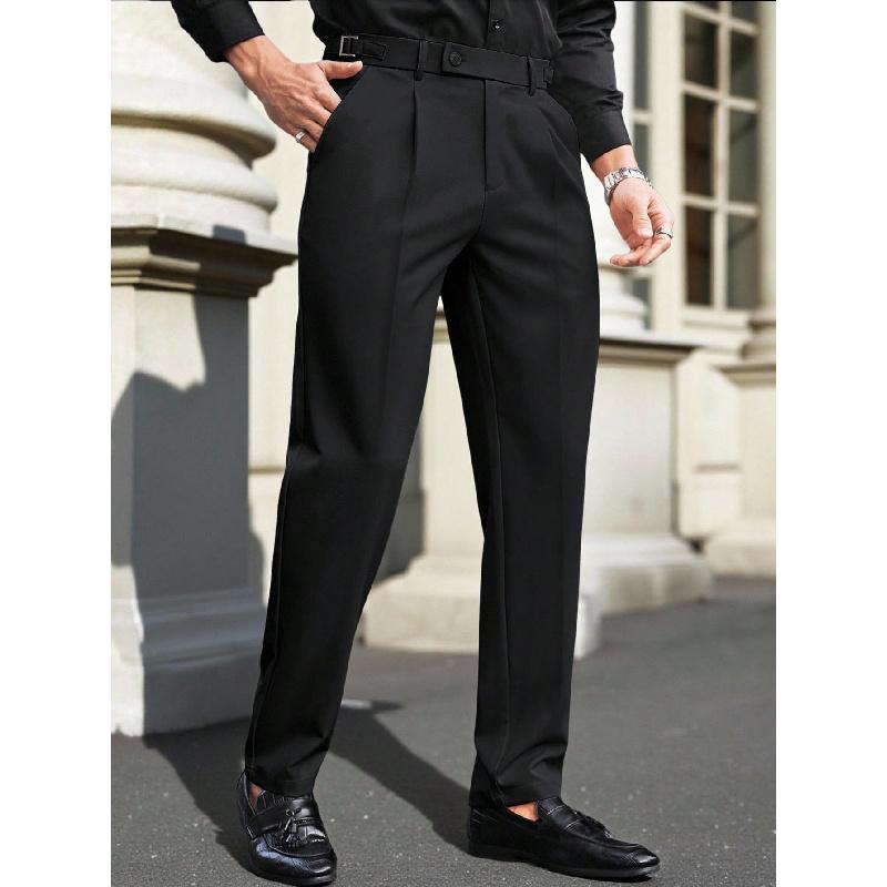 Fashionable Design Business Casual Pants for Men, Spring/summer High-end Straight-leg Commuter Trousers