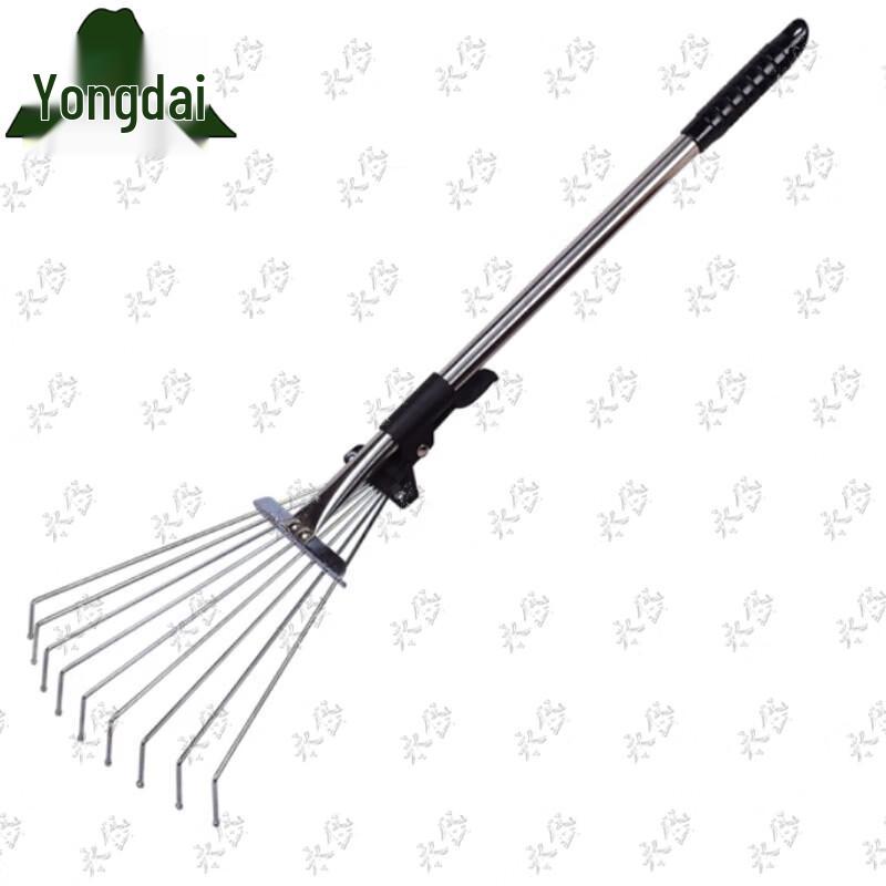 9-Tooth Telescopic Steel Wire Garden Rake
