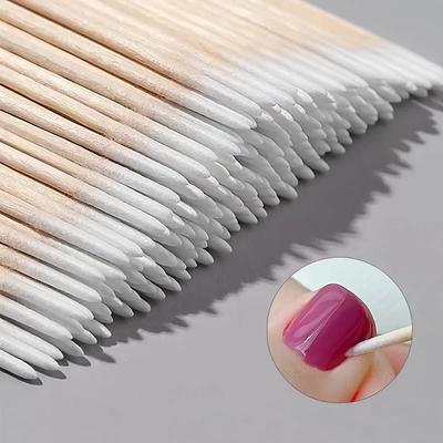 Wooden Nail Sticks  Swabs White Alcohol-Free Nail Polish Remover Tools for Precision Detailing,Salon   Manicure Accessories