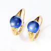 Cross-Border Egg-Shaped Candy Earrings for Women: S925 Silver, Colored Gemstones, European & American Classic Fashion.