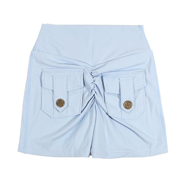 Fitness-Shorts mit Taschen Scrunch Butt Push Up Biker-Shorts für Damen Workout High Waist Yoga-Shorts