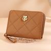 Quilted Women's Accordion Card Holder & Mini Coin Purse - Diamond Pattern, Multiple Slots, Large Capacity