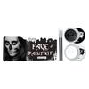 2PCS Halloween Face Painting Kit Highly Pigmented Face Body Brus Paint Black and White for DIY Cosplay Theme Parties Body Makeup