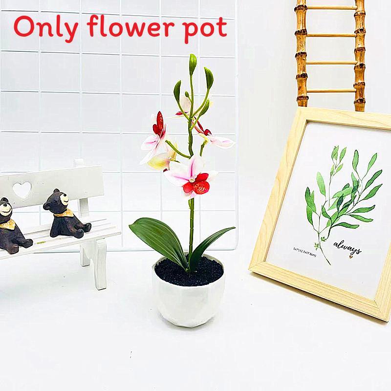 Simulated Phalaenopsis Potted Artificial Artificial Flower For Indoor Outdoor Decoration And Photography Use