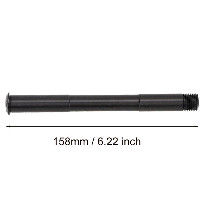 Durable Aluminum Alloy Front Fork Axle 15x110mm Black Quick Release Skewer Thru Axle for RockShox Bicycle Hub