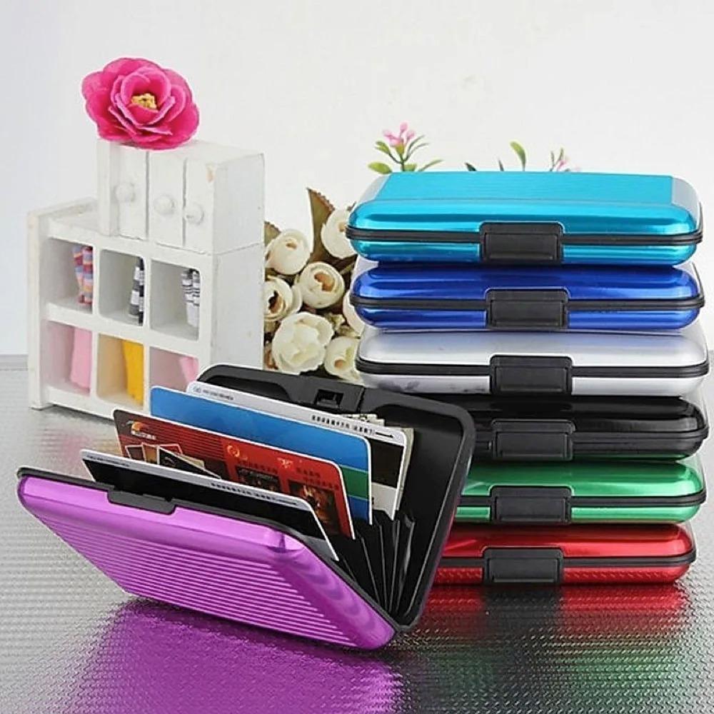 Credit Cards Holder ID Card Case Aluminum Metal Waterproof Bank Card Protection Holder Case Men Women Wallets
