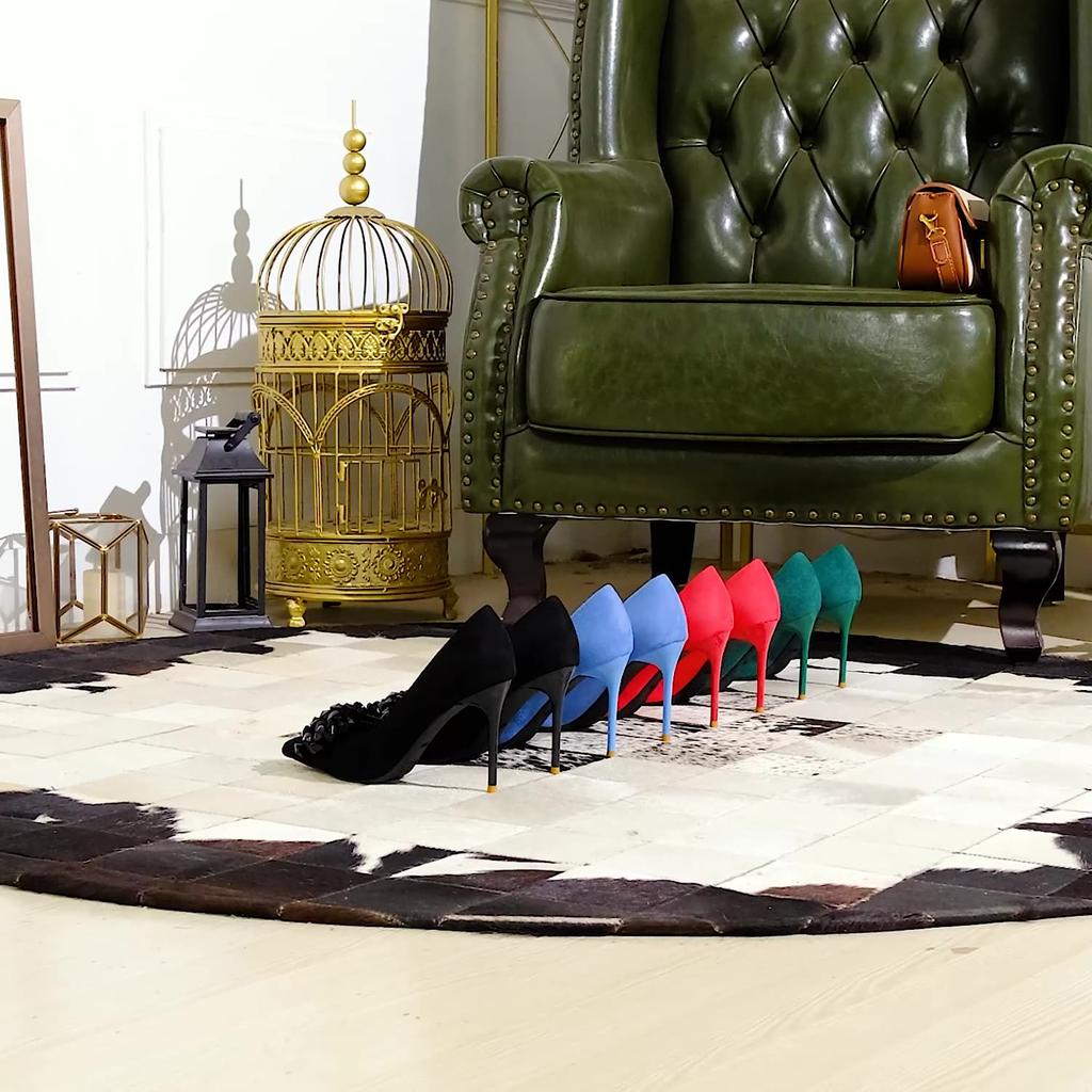 2024 Korean Version Rhinestone Women Pumps Bow Knot High Heels Luxury Gemstone Banquet Shoes Stilettos Heels Banquet 825-H27