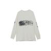 Y-3 SS23 Men's Creative Print Crew Neck Pullover Long Sleeve T-Shirt White IA3112