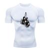 Men's Compression Athletic Workout T-Shirt, Spiked Boxing Gl