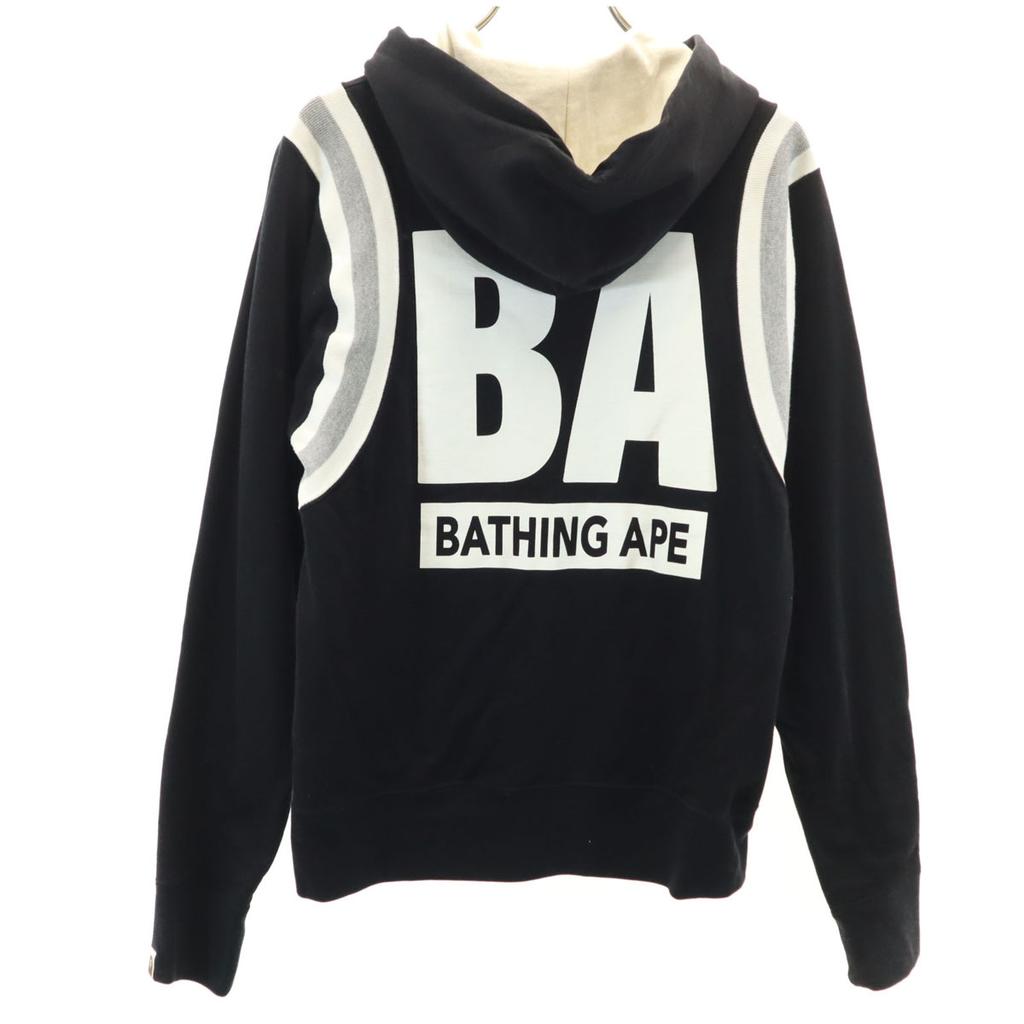 A BATHING APE made in Japan Long sleeve sweat Zip hoodie S black Women Used