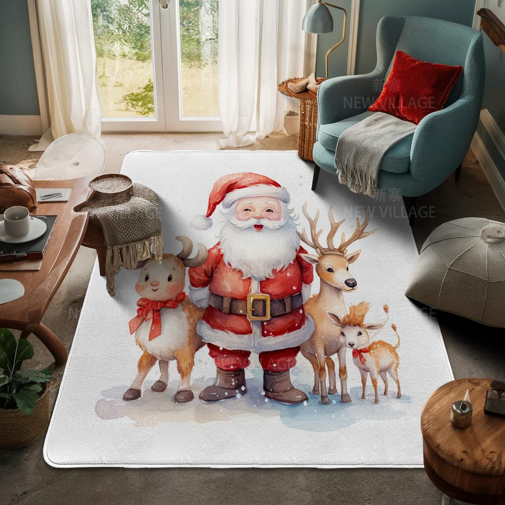 House entrance carpet Home door mat Living Room Bath Foot bathroom non-slip water absorption rugs bath Merry Christmas winter