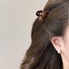 Simple Acrylic Mini Hair Clip For Women Hairpin Coffee Colored Round Hair Claw Clip Hair Accessories Cute Girls Headwear