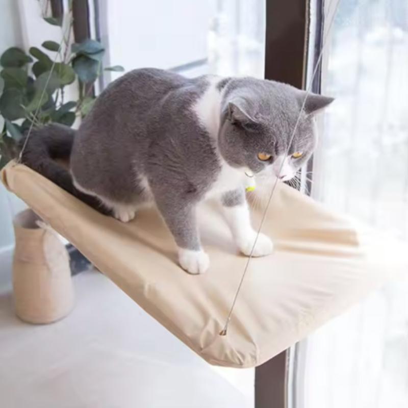 Cat Window Hammock – Mess-Free Waterproof Cats Window Perch for Large Cats, Strong Suction Cup Hammock, Indoor Cat Seat, Blue