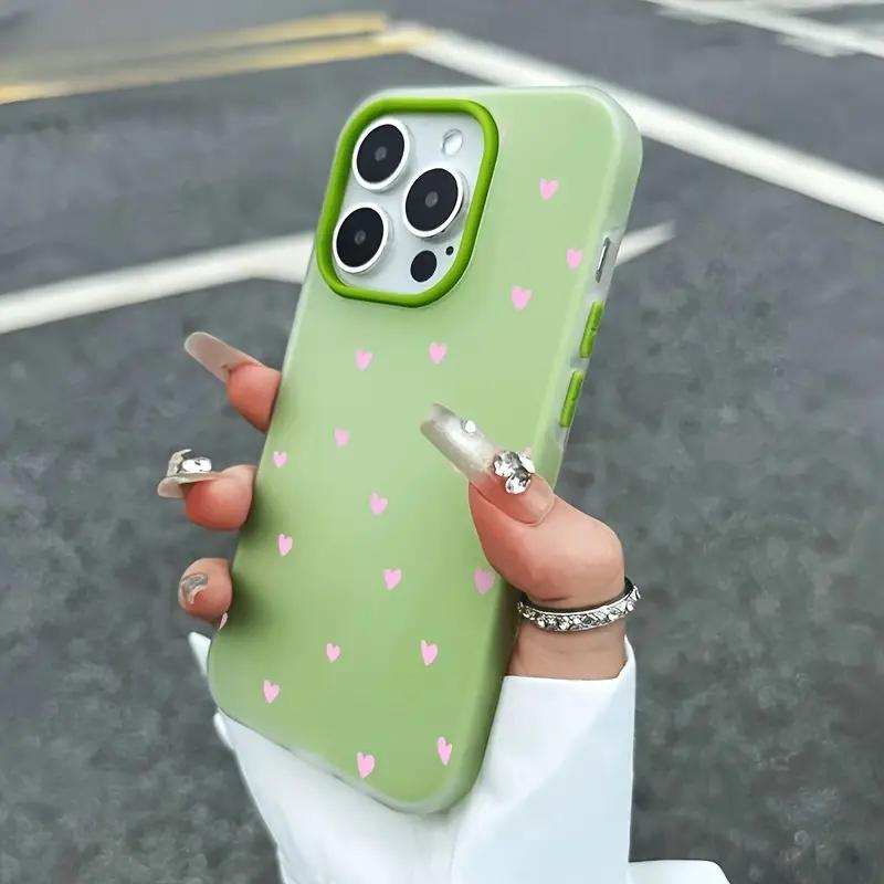 Small Fresh Pink Heart Jelly Color Phone Case For iPhone 17 Air 16 11 12 13 14 15 Pro Max Cases For iPhone 16 15 14 Plus Cover